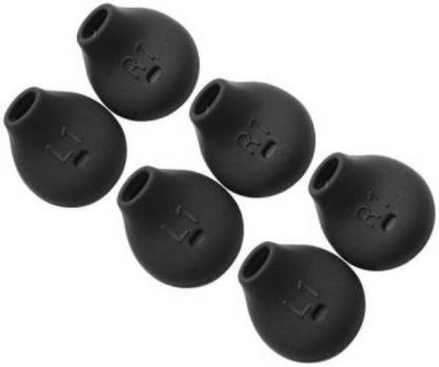 KING S6 Black earbuds,eartips Anti-Slip Silicone Replacement In The Ear Headphone Cushion(Pack of 6, Black)
