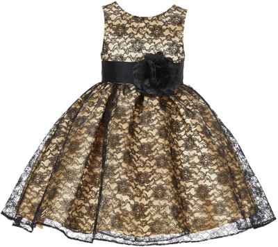 Wow princess Girls Maxi/Full Length Casual Dress(Multicolor, Sleeveless)