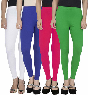 SwaNit Ankle Length Legging(White, Green, Blue, Pink, Solid)