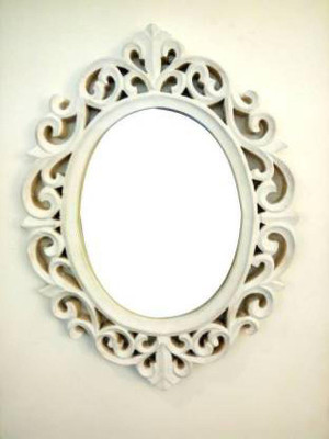 VAS Collection Home PCA032 Decorative Mirror(Oval Finish : creem)