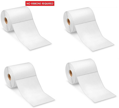 youlogic 100mmX150mm (4 inch X 6 inch), Thermal Transfer Barcode Labels Stickers, Pack of 4 Rolls, 250 Labels In Roll, Permanent Self Adhesive Paper Label Smooth & Milky White Paper thermal Paper Label(White) youlogic 100mmX150mm (4 inch X 6 inch), Thermal Transfer Barcode Labels Stickers, Pack of 4 Rolls, 250 Labels In Roll, Permanent Self Adhesive Paper Label Smooth & Milky White Paper thermal Paper Label(White)