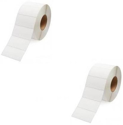 youlogic 50MMX25MM Barcode Label 1''up Thermal Paper Label (White) 1ROLL 2000 LABELS Pack of 2 Roll Thermal Paper Label(White)