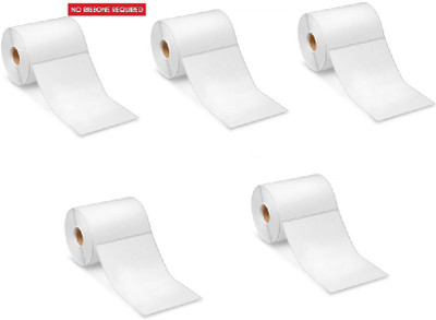 youlogic 100mmX150mm (4 inch X 6 inch), Thermal Transfer Barcode Labels Stickers, Pack of 5 Rolls, 250 Labels In Roll, Permanent Self Adhesive Paper Label Smooth & Milky White Paper thermal Paper Label(White) youlogic 100mmX150mm (4 inch X 6 inch), Thermal Transfer Barcode Labels Stickers, Pack of 5 Rolls, 250 Labels In Roll, Permanent Self Adhesive Paper Label Smooth & Milky White Paper thermal Paper Label(White)