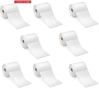 youlogic 100mmX150mm (4 inch X 6 inch), Thermal Transfer Barcode Labels Stickers, Pack of 8 Rolls, 250 Labels In Roll, Permanent Self Adhesive Paper Label Smooth & Milky White Paper thermal Paper Label(White) youlogic 100mmX150mm (4 inch X 6 inch), Thermal Transfer Barcode Labels Stickers, Pack of 8 Rolls, 250 Labels In Roll, Permanent Self Adhesive Paper Label Smooth & Milky White Paper thermal Paper Label(White)