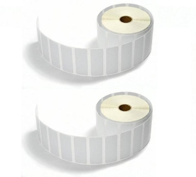 youlogic 40MMX20MM Barcode Label 1''up Direct Thermal Paper Label (White) 1ROLL 2000 LABELS Pack of 2 Roll Thermal Paper Label(White)