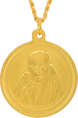 RN Gold Plated 24KT Brass, Dual Side Coin, Pendant Gold-plated Brass Pendant