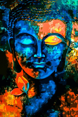 God Budhha Art Posters | HD Poster for Wall Decor (300GSM Thick Paper, Gloss Laminated) Paper Print(12 inch X 18 inch, Rolled)