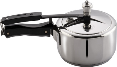 VINOD Sandwich Bottom Stainless Steel Induction Friendly Inner Lid Pressure Cooker 2 L Inner Lid Induction Bottom Pressure Cooker(Stainless Steel)