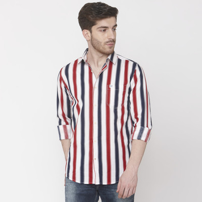 mufti-men-striped-casual-dark-blue-red-white-shirt