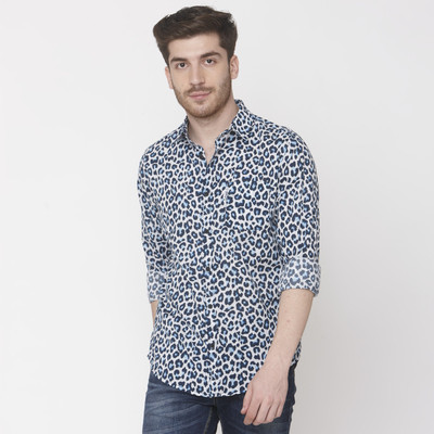 mufti-men-printed-casual-multicolor-shirt-2