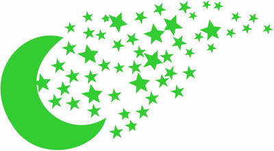 SUDARSHAN STICKER 41 cm Night Glow - Radium Glow in The Dark - Night Glowing Wall Stickers 41Cm X 76Cm Self Adhesive Sticker(Pack of 1)