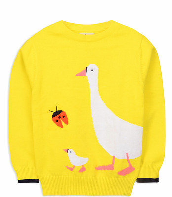 Cherry Crumble by Nitt Hyman Solid Round Neck Casual Boys & Girls Multicolor Sweater