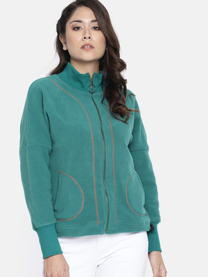 Roadster Full Sleeve Solid Women Sweatshirt