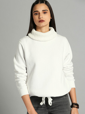 Roadster Full Sleeve Solid Women Sweatshirt