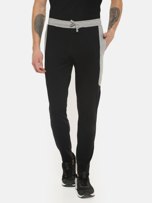 Dollar Solid Men Black Track Pants