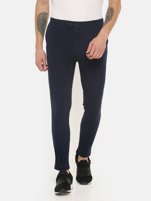 Dollar Solid Men Blue Track Pants