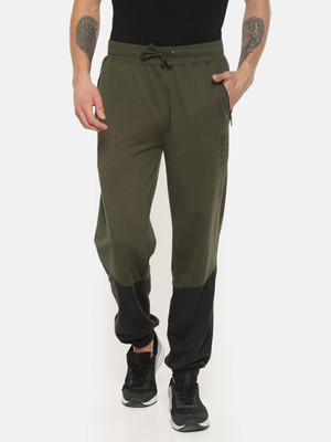 Dollar Colorblock Men Olive Track Pants