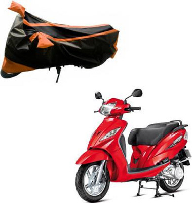 High Quality Waterproof Two Wheeler Cover for TVS(Wego, Orange, Black)