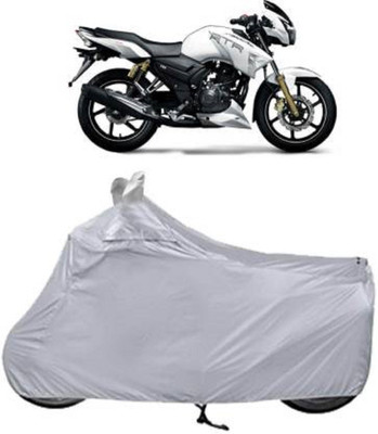 AK Star Waterproof Two Wheeler Cover for TVS(Apache RTR 180, Silver)