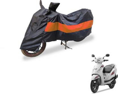 High Quality Waterproof Two Wheeler Cover for TVS(Wego, Orange, Black)