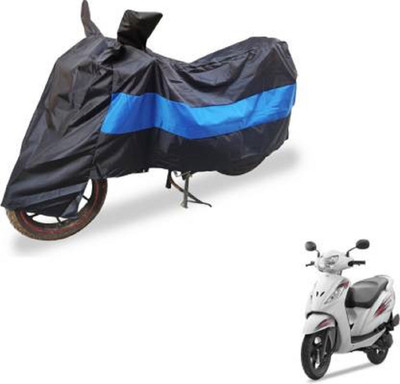 AK Star Waterproof Two Wheeler Cover for TVS(Wego, Blue, Black)