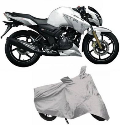 AK Star Waterproof Two Wheeler Cover for TVS(Apache RTR 180, Silver)