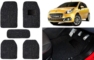 Auto Kite Plastic, PVC, Vinyl Standard Mat For  Fiat Punto Evo(Black)