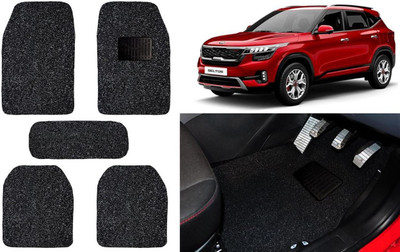Auto Kite Plastic, PVC, Vinyl Standard Mat For  Kia Seltos(Black)