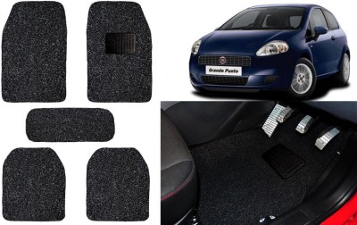 Auto Kite Plastic, PVC, Vinyl Standard Mat For  Fiat Grand Punto(Black)