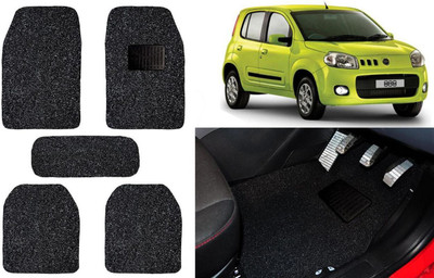 Auto Kite Plastic, PVC, Vinyl Standard Mat For  Fiat Uno(Black)