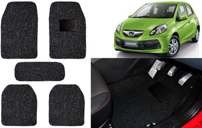 Auto Kite Plastic, PVC, Vinyl Standard Mat For  Honda Brio(Black)