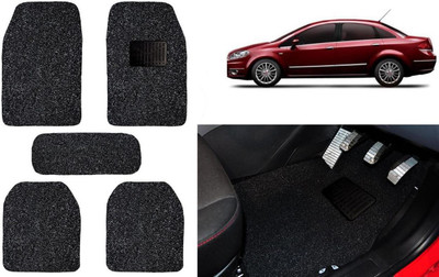 Auto Kite Plastic, PVC, Vinyl Standard Mat For  Fiat Linea(Black)