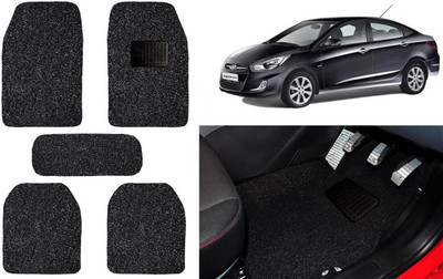 Auto Kite Plastic, PVC, Vinyl Standard Mat For  Hyundai Verna Fluidic(Black)