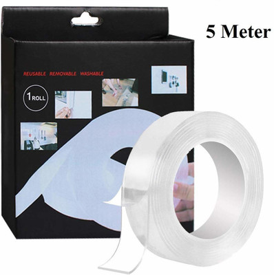 Betlex Double Sided Adhesive Tape small Adhesive Tape (Manual)(Set of 1, transparent)