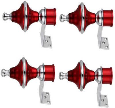 GROWNIX Maroon Rod Rail Bracket Metal(Pack of 4)