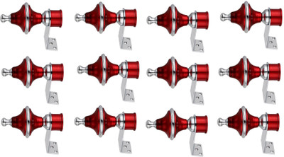 GROWNIX Red Rod Rail Bracket Metal(Pack of 12)