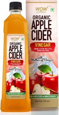 WOW Life Science Organic Apple Cider Vinegar - with strand of mother - not from concentrate Vinegar(750 ml)