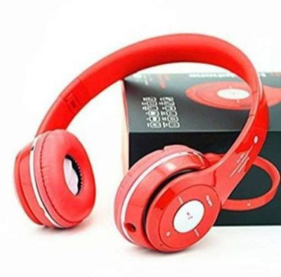 GUGGU WMY_3N_S460 Bluetooth Headset for all Smart phones Bluetooth(Red, On the Ear)