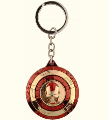 Royle Katoch Ironman Metallic Rotating Mask Spin Face Keying for Car Bike Key Chain