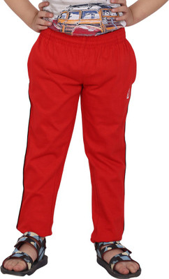 SHELLOCKS Track Pant For Boys(Red, Pack of 1)