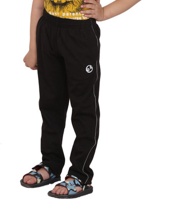 SHELLOCKS Track Pant For Boys(Black, Pack of 1)