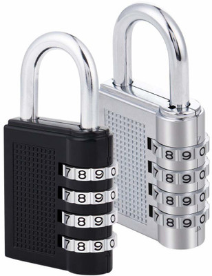Techtest Security Combination Lock(Black, Silver)
