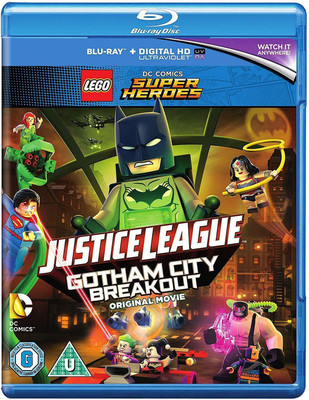 LEGO Super Heroes: Justice League: Gotham City Breakout - Original Movie (Blu-ray + Digital HD + UV) (Limited Edition Box Set Includes Nightwing Lego Minifigure) (Slipcase Packaging + Region Free + Fully Packaged Import)(Blu-ray English)