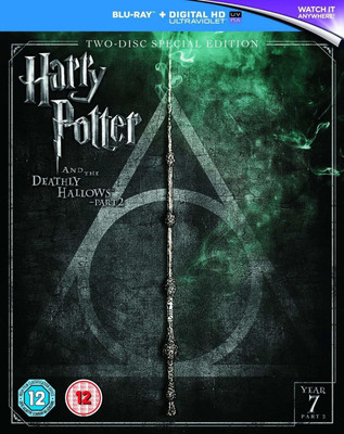 Harry Potter and the Deathly Hallows: Part 2 -Year 7 (Blu-ray + Digital Download + Ultraviolet) (2-Disc Special Edition) (Slipcase Packaging + Region Free + Fully Packaged Import)(Blu-ray English)