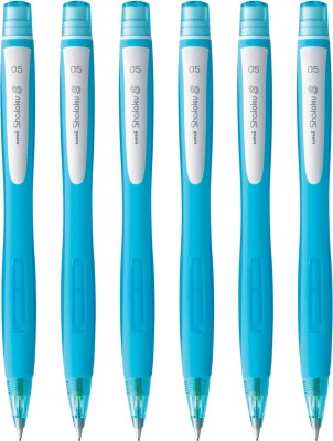 uni-ball Shalaku M7 228 0.7mm Mechanical Pencil | Blue Body, In-Built Eraser, Soft Grip Mechanical Pencil(Pack of 6, Blue)