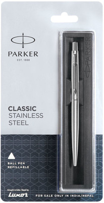 PARKER Classic Stainless Steel CT Ball Pen(Ink Color - Blue)