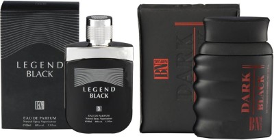 BN PARFUMS LEGEND BLACK & DARK BLACK Perfume (pack of 2) Eau de Toilette  -  200 ml(For Men)