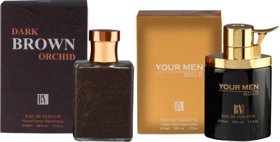 BN PARFUMS Dark Brown Orchid & Your Men Gold Perfume (pack of 2) Eau de Toilette  -  200 ml(For Men)