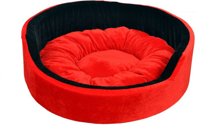 RK PRODUCTS 48 RED WITH BLACK ROUND M Pet Bed(Red)
