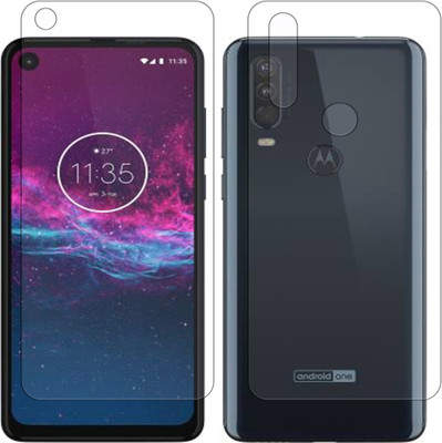 Yoox Front and Back Screen Guard for Motorola One Action(Pack of 2)